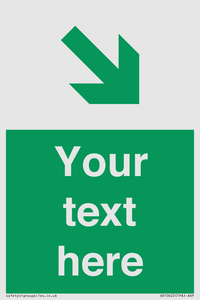 Custom Safe condition: Green Down right arrow